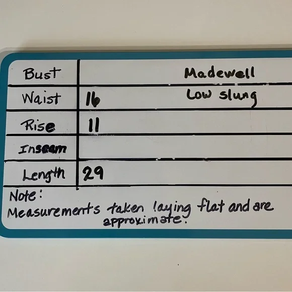 Madewell Low-Slung Straight Leg Jeans Size 28 Button Fly 100% Cotton - Picture 15 of 15